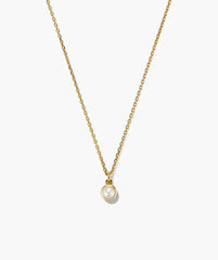 Sia Birthstone Pendant Necklace-18k Gold Vermeil / Pearl / 16-18 inches