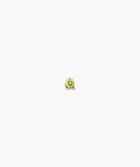 Piercing Studio - Single Gemstone Mini Flat Back Stud-14k Yellow Gold / Peridot / Flat Back