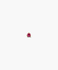 Piercing Studio - Single Gemstone Mini Flat Back Stud-14k Yellow Gold / Peridot / Flat Back
