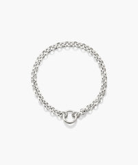 Bold Rolo Chain Charm Bracelet-Sterling Silver / 6 inches