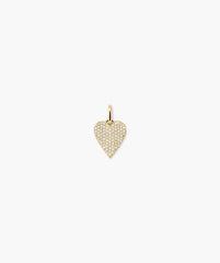Pavé Diamond Heart Pendant-14k Yellow Gold / Natural Diamond