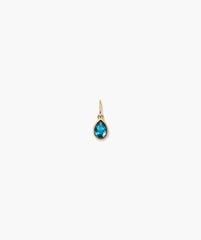 Small Pear Pendant-10k Yellow Gold / Garnet