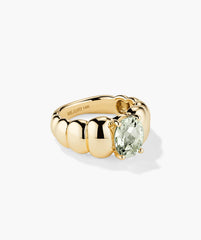 Puffy Charlotte Gemstone Ring-14k Yellow Gold / Prasiolite / 5