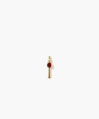 Puzzle Sliding Charm-18k Gold Vermeil / Garnet