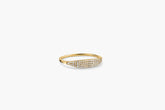 Pavé Diamond Slim Signet-14k Yellow Gold / Natural Diamond / 6