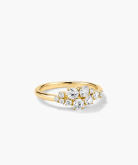 Diamonds Cluster Ring-5.5 / Natural Diamond / 14k Yellow Gold
