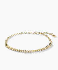 Diamond Half Tennis Bracelet-14k Yellow Gold / Natural Diamond / 6-7 inches