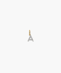 Diamond Letter Charm-14k Yellow Gold / Natural Diamond / N