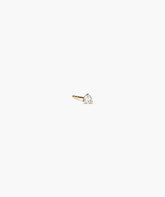 Single Diamond Mini Stud-10k Yellow Gold / Natural Diamond / Butterfly Back