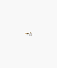 Single Diamond Mini Stud-10k Yellow Gold / Natural Diamond / Butterfly Back