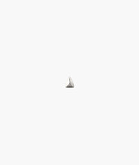 Piercing Studio - Single Puffy Pyramid Flat Back Stud-14k White Gold