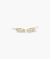 Lab Grown Diamond Pear Climber Studs-14k Yellow Gold / Lab Grown Diamond