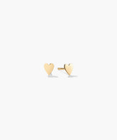 Mini Heart Studs-10k Yellow Gold