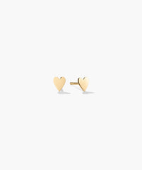 Mini Heart Studs-10k Yellow Gold