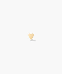 Single Mini Heart Stud-14k Yellow Gold