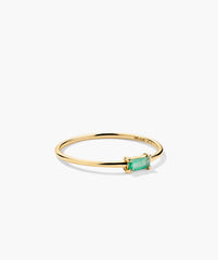 Baguette Stacker Ring-14k Yellow Gold / Natural Diamond / 4