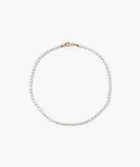Micro Pearl Anklet-14k Yellow Gold / Pearl / 9.5 inches