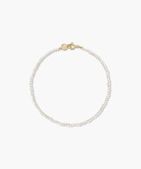 Micro Pearl Bracelet-14k Yellow Gold / Pearl / 6 inches