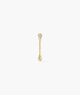 Single Celeste Lab Grown Diamond Chain Stud-14k Yellow Gold / Lab Grown Diamond