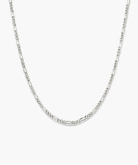 Bold Figaro Chain Necklace-Sterling Silver / 22 inches