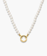 Pearl Charm Necklace-18k Gold Vermeil / Pearl / 18 inches