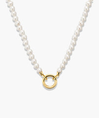 Pearl Charm Necklace-18k Gold Vermeil / Pearl / 18 inches