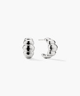 Puffy Charlotte Hoops-Sterling Silver