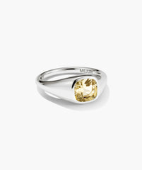 Jude Pinky Signet Ring-14k Yellow Gold / Garnet / 5