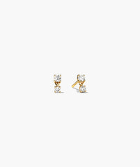 Droplet Lab Grown Diamond Studs-14k Yellow Gold / Lab Grown Diamond