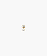 Single Droplet Stud-14k Yellow Gold / Lab Grown Diamond / Butterfly Back