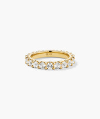 Aurora Lab Grown Sapphire Eternity Ring-Sterling Silver / Lab Grown White Sapphire / 10