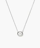 Lucia Necklace-Sterling Silver / Lab Grown White Sapphire / 15-17"