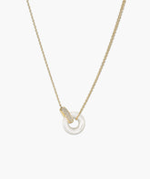 Linked Pavé Diamond Pearl Necklace-14k Yellow Gold / Pearl / 16-18 inches