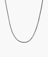 2.4mm Wheat Chain Necklace-Oxidized Sterling Silver / 20 inches