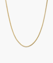 2.5mm Round Box Chain Necklace-14k Yellow Gold / 20 inches