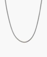 3.7mm Round Box Chain Necklace-Sterling Silver / 20 inches