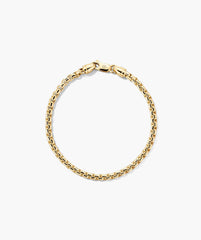3mm Round Box Chain Bracelet-14k Yellow Gold / 7.5 inches