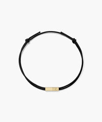 Bar Cord Bracelet-Sterling Silver, Green Cord / 7-8 inches