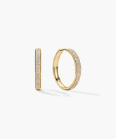 Bold Pavé Diamond Large Hoops-14k Yellow Gold / Natural Diamond