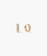 Bold Pavé Diamond Huggie Hoops-14k Yellow Gold / Natural Diamond