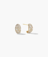 Dôme Pavé Lab Grown Diamond Huggies-14k Yellow Gold / Lab Grown Diamond