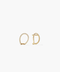 Interconnected Loop Pavé Diamond Studs-14k Yellow Gold / Natural Diamond
