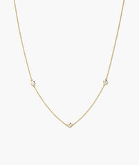 Satellite Necklace-18k Gold Vermeil / Lab Grown Sapphire / 14-16"