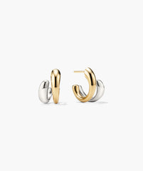 Jojo Double Hoops-Sterling Silver, 18k Gold Vermeil