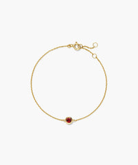 Sia Birthstone Bracelet-18k Gold Vermeil / Garnet / 6-7 inches