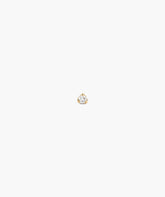 Single Baby Diamond Stud-14k Yellow Gold / Natural Diamond / Flat Back