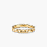 Duo Beaded Stacker Ring-18k Gold Vermeil / 5