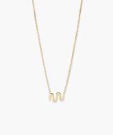 Zodiac Sign Necklace-14k Yellow Gold / Aquarius / 14-16 inches