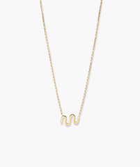 Zodiac Sign Necklace-14k Yellow Gold / Aquarius / 14-16 inches