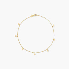 Dot Chain Anklet-14k Yellow Gold / 9.5 inches